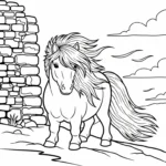 coloriage Poney updated pour enfant de 4 ans