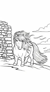 coloriage Poney updated pour enfant de 4 ans