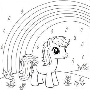 coloriage Poney updated pour enfant de 4 ans