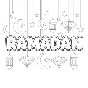 coloriage Ramadan updated à imprimer kawaii