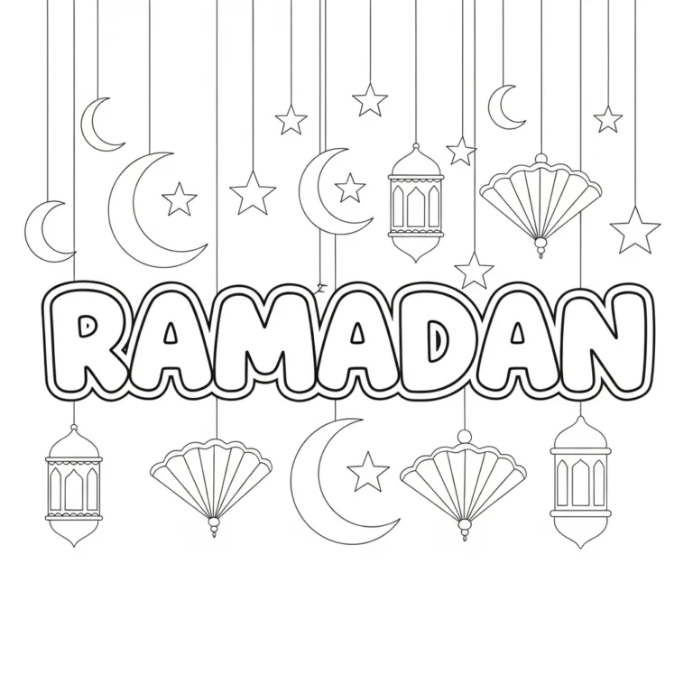 Tranh tô màu Ramadan