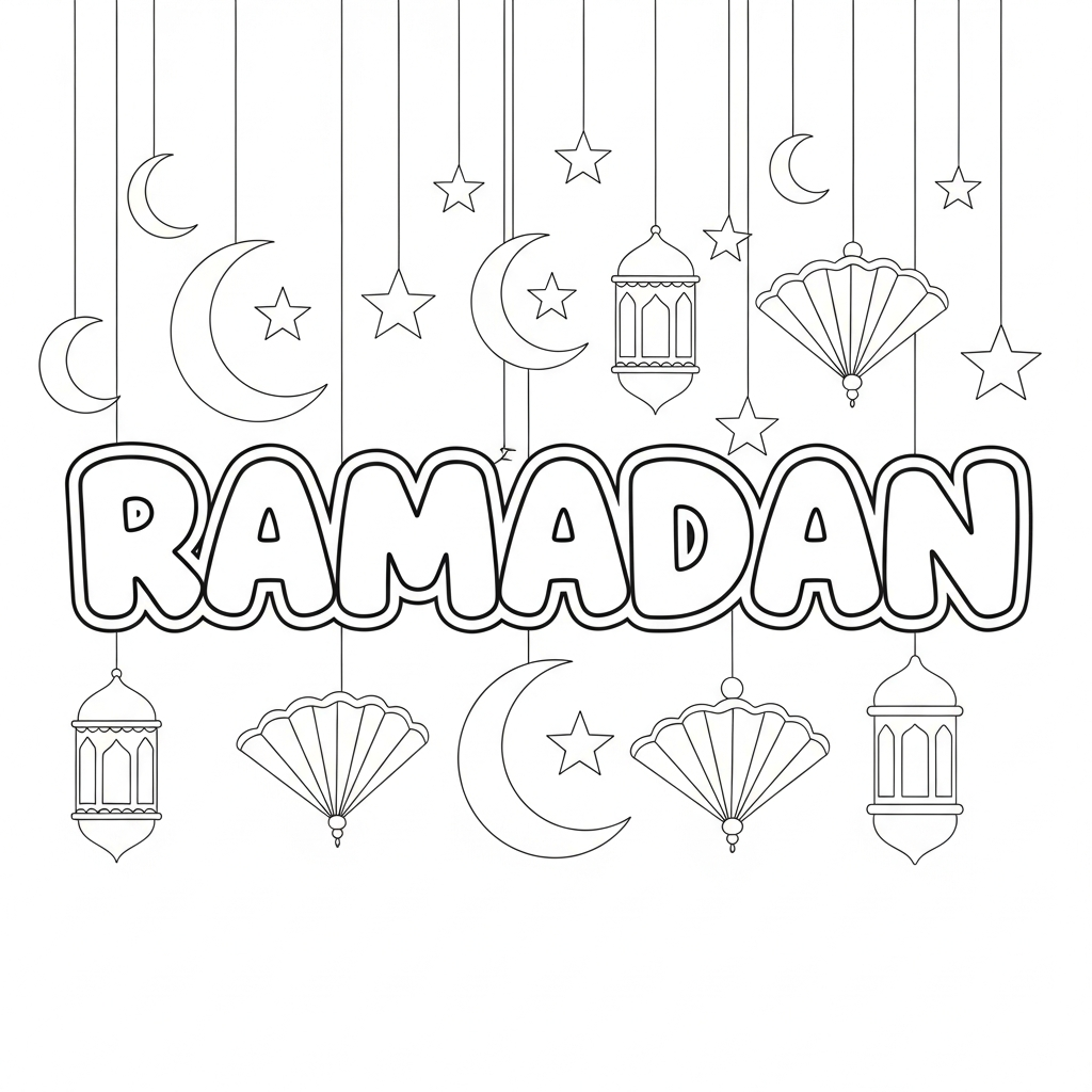 Tranh tô màu Ramadan