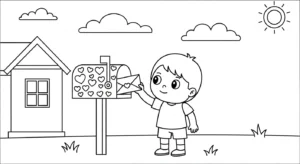 imprimer coloriage Saint Valentin updated pour enfant