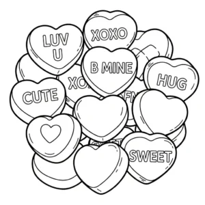 coloriage Saint Valentin updated pour enfants à télécharger