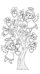 imprimer coloriage Saint Valentin updated pour enfant