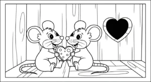 coloriage Saint Valentin updated et découpage à imprimer