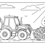coloriage Tractopelle updated à imprimer pour enfant de 3 ans