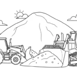coloriage Tractopelle updated à imprimer