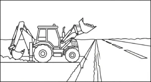coloriage Tractopelle updated à imprimer