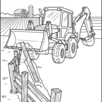 coloriage Tractopelle updated et apprentissage