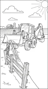 coloriage Tractopelle updated et apprentissage