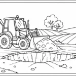 coloriage Tractopelle updated gratuit pour enfants