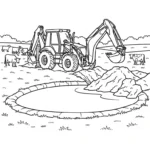 coloriage Tractopelle updated pour enfant a imprimer gratuit