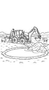coloriage Tractopelle updated pour enfant a imprimer gratuit