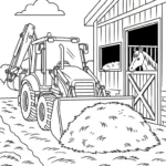 coloriage Tractopelle updated de pour enfants