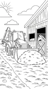 coloriage Tractopelle updated de pour enfants