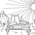 coloriage Tractopelle updated à imprimer pour enfant de 2 ans