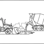 coloriage Tractopelle updated gratuit pour enfants