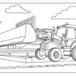 coloriage Tractopelle updated a dessiner et imprimer