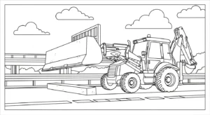 coloriage Tractopelle updated a dessiner et imprimer