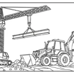 télécharger coloriage Tractopelle updated gratuit