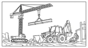 télécharger coloriage Tractopelle updated gratuit