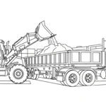 coloriage Tractopelle updated à imprimer pour enfant de 6 ans
