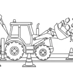 coloriage Tractopelle updated gratuit a imprimer