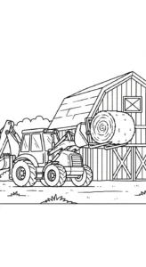 coloriage Tractopelle updated à imprimer pdf gratuit