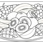 coloriage kiwi à imprimer kawaii