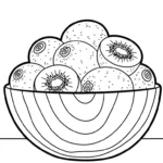 coloriage kiwi gratuit à imprimer