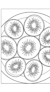 image de coloriage kiwi pour enfant