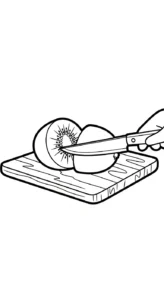 coloriage kiwi pour enfant de 2 ans