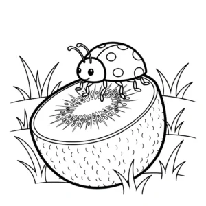 coloriage kiwi gratuit à imprimer