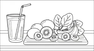coloriage kiwi a imprimer gratuitement