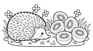 coloriage kiwi et dessin a imprimer