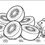 coloriage kiwi pour enfant de 5 ans