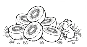 coloriage kiwi pour enfant de 5 ans