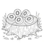 coloriage kiwi gratuit pour enfants