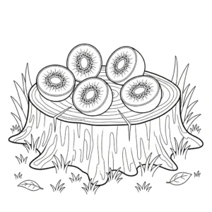 coloriage kiwi gratuit pour enfants