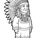 coloriage Amérindiens pour primaire