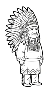 coloriage Amérindiens pour primaire