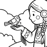 coloriage Amérindiens pour enfant