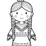 coloriage Amérindiens pour enfant de 2 ans