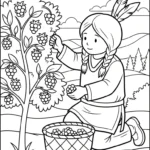 coloriage Amérindiens et decoupage