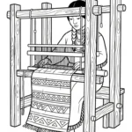 image pour coloriage Amérindiens enfant