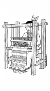 image pour coloriage Amérindiens enfant