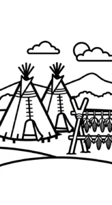 coloriage Amérindiens a dessiner en ligne