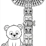 coloriage Amérindiens de pour enfants