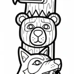 image pour coloriage Amérindiens enfant